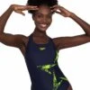 Speedo Boomstar Placement Racerback - Navy/Yellow