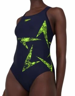 Speedo Boomstar Placement Racerback - Navy/Yellow -Swim District SpeedoBoomstarPlacementRacerback Navy Yellow 7