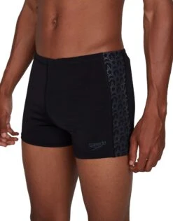 Speedo Boomstar Splice Aquashort - Black -Swim District SpeedoBoomstarSpliceAquashortCloseUp