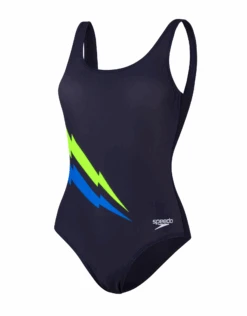 Speedo Core Placement U-Back Swimsuit - Navy/Blue/Yellow -Swim District SpeedoCorePlacementU Back Navy Blue Yellow 3