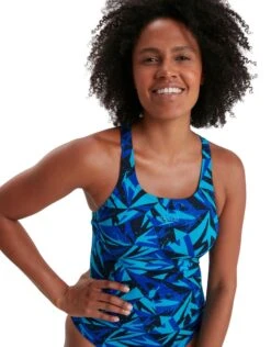 Speedo Hyperboom Allover Medalist Swimsuit - Blue -Swim District SpeedoHyperboomAlloverMedalistSwimsuit 1