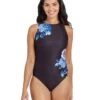 Zoggs Spring Blossom Hi Front Swimsuit -Swim District SpringBlossomHiFront 2