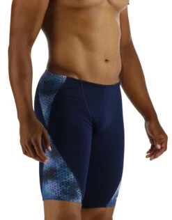 TYR StarHex Durafast Elite Blade Swim Jammer - Blue Ice -Swim District StarHexDurafastEliteBladeJammer BlueIce 2