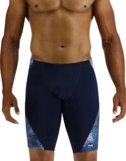 TYR StarHex Durafast Elite Blade Swim Jammer - Blue Ice