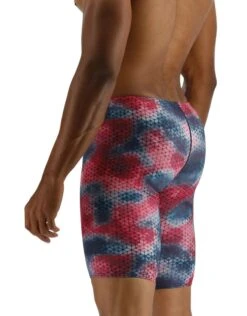 TYR StarHex Durafast Elite Solid Swim Jammer - Red/Multi -Swim District StarHexDurafastEliteSolidJammer RedMulti 1