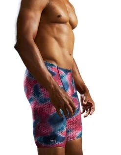 TYR StarHex Durafast Elite Solid Swim Jammer - Red/Multi -Swim District StarHexDurafastEliteSolidJammer RedMulti 5