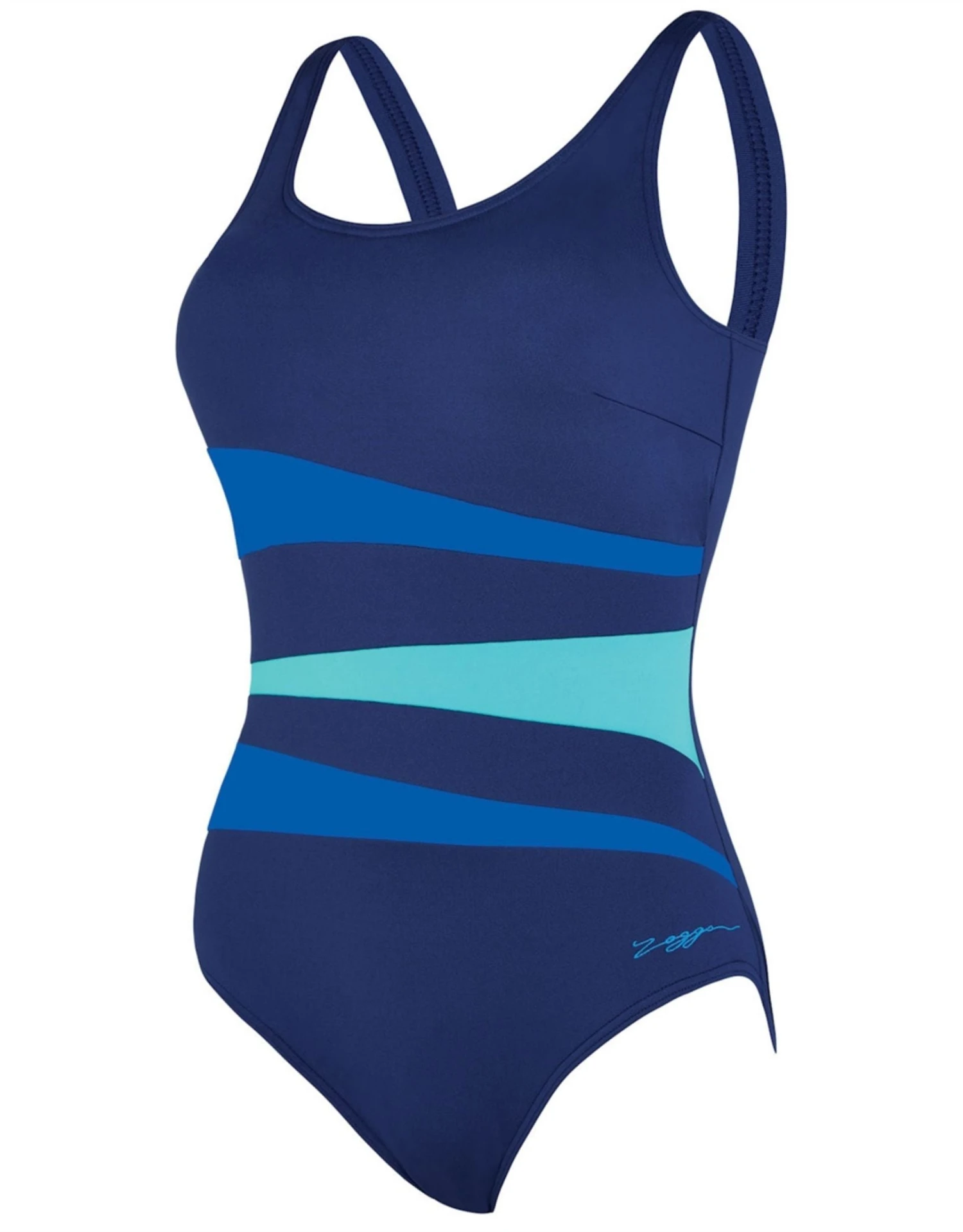 Zoggs Sumatra Adjustable Scoopback Swimsuit - Navy/Blue 8 Zoggs Sumatra Adjustable Scoopback Swimsuit - Navy/Blue - Image 6