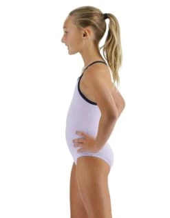 TYR Girls Solid Durafast Elite Addy DiamondFit Swimsuit - Lavender -Swim District TYRGirlsSolidDurafastEliteAddyDiamondFitSwimsuit Lavender 4