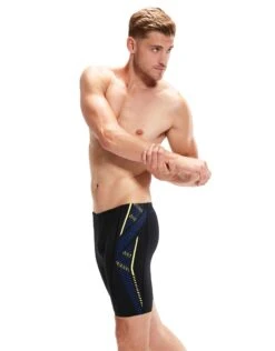 Speedo Tech Panel Jammer - Black/Blue 12 Speedo Tech Panel Jammer - Black/Blue -Swim District TechPannelAquashort BlackBlue 2