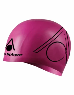 AQUA SPHERE Silicone Tri Swim Cap -Swim District TriCapPink