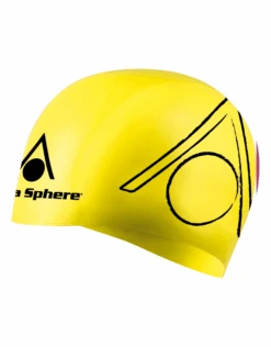AQUA SPHERE Silicone Tri Swim Cap -Swim District TriCapYellow