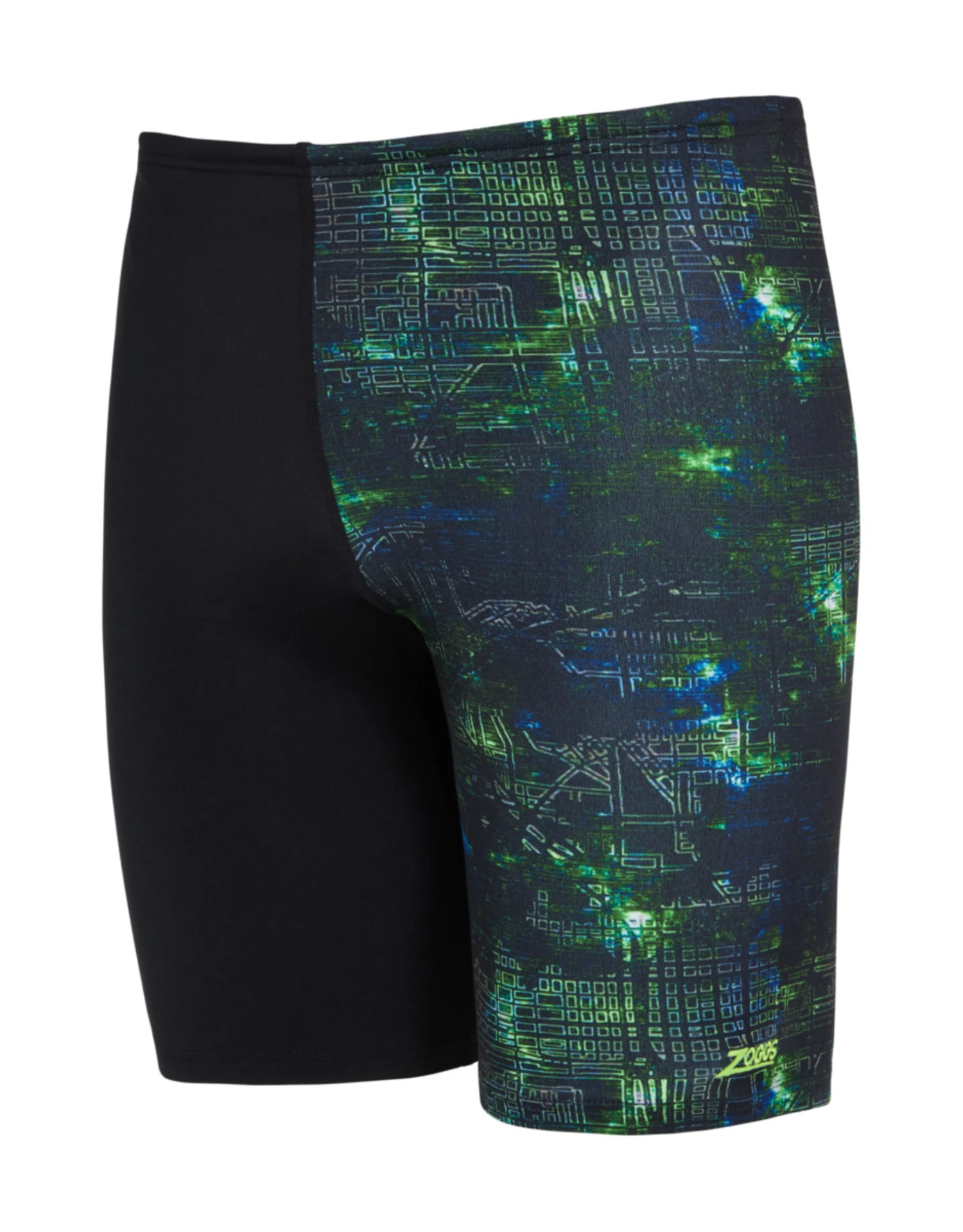 Zoggs Urban Galaxy Print Mid Jammer - Black/Green 5 Zoggs Urban Galaxy Print Mid Jammer - Black/Green - Image 3