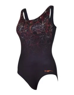 Zoggs Vintage Geo Scoopback Swimsuit - Black 11 Zoggs Vintage Geo Scoopback Swimsuit - Black -Swim District VintageGeoScoopbackSwimsuit Black 3