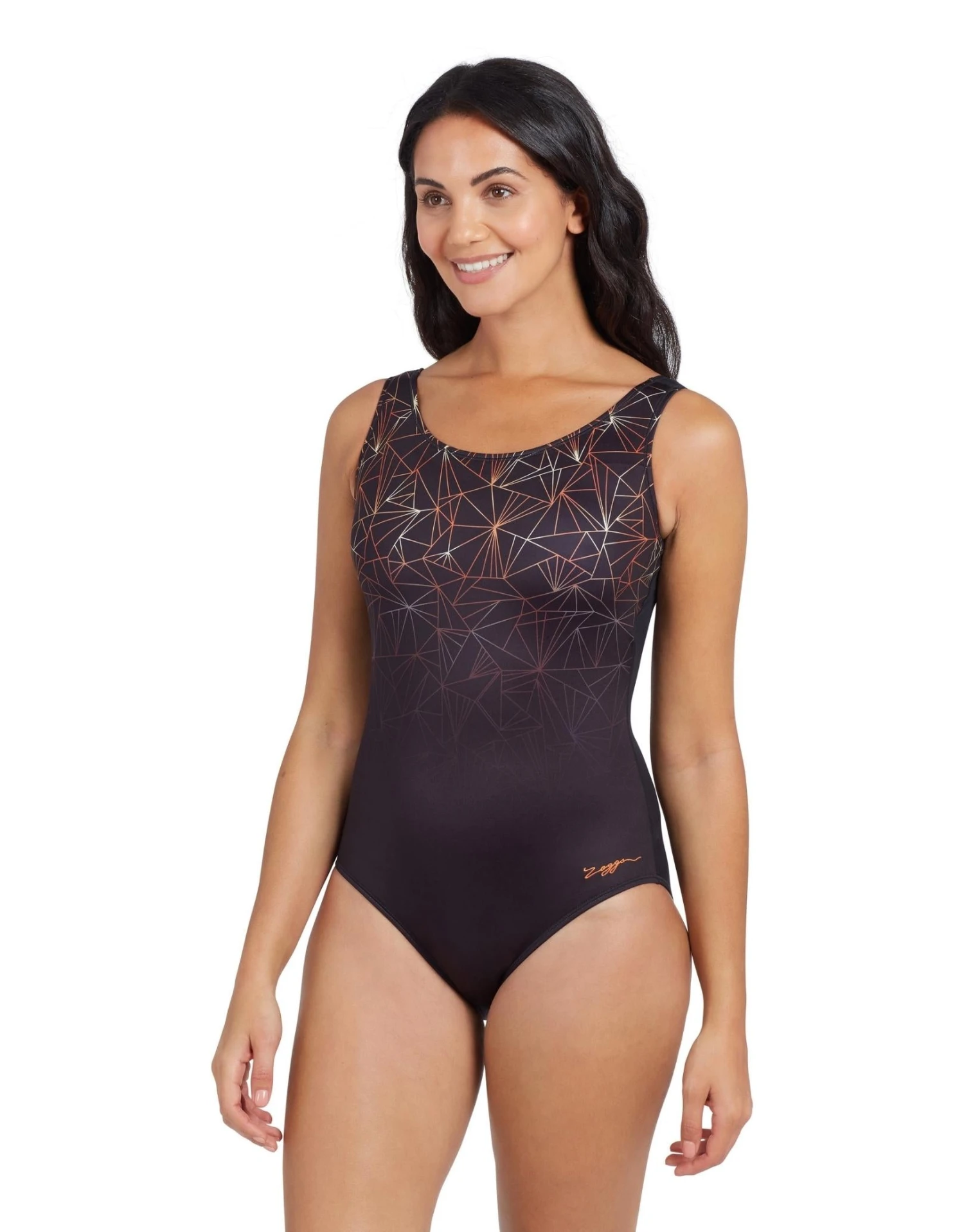 Zoggs Vintage Geo Scoopback Swimsuit - Black 8 Zoggs Vintage Geo Scoopback Swimsuit - Black - Image 6