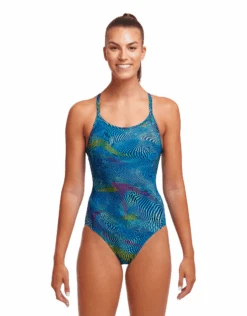 FUNKITA Wires Crossed Diamond Back Swimsuit