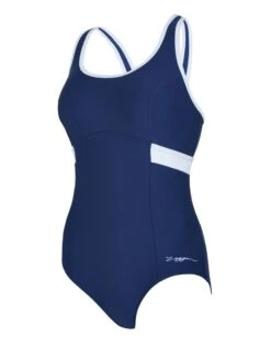 Zoggs Dakota Crossback Swimsuit - Navy/White -Swim District Zoggs Dakota Crossback Navy White 2