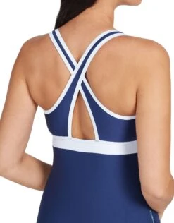 Zoggs Dakota Crossback Swimsuit - Navy/White -Swim District Zoggs Dakota Crossback Navy White 7