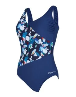 Zoggs Luxor Front Crossover V Back Swimsuit - Navy 13 Zoggs Luxor Front Crossover V Back Swimsuit - Navy -Swim District Zoggs Luxor Front Crossover V Back Swimsuit 2