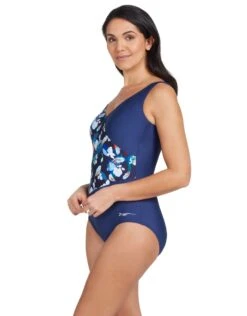 Zoggs Luxor Front Crossover V Back Swimsuit - Navy 12 Zoggs Luxor Front Crossover V Back Swimsuit - Navy -Swim District Zoggs Luxor Front Crossover V Back Swimsuit 6