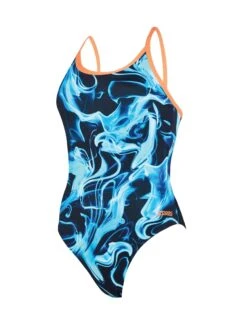 Zoggs Ocean Smoke Sprintback Swimsuit - Navy/Black -Swim District Zoggs Ocean Smoke Sprintback Swimsuit 2