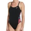 Nike Hydrastrong Multiple Print Racerback Swimsuit - Black