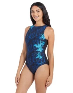 Zoggs Indigo Forest Hi Front Swimsuit 10 Zoggs Indigo Forest Hi Front Swimsuit -Swim District indigohifrontswimsuit 2