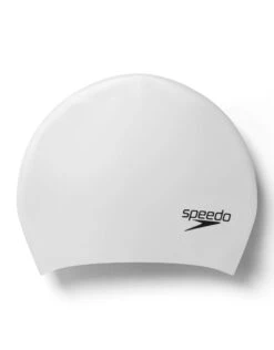 Speedo Long Hair Silicone Swim Cap -Swim District silver
