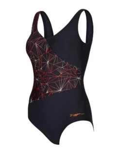 Zoggs Vintage Geo Crossover V Back Swimsuit -Swim District vintagegeovback 3