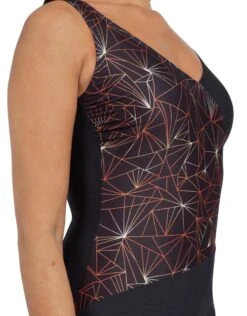 Zoggs Vintage Geo Crossover V Back Swimsuit -Swim District vintagegeovback 5