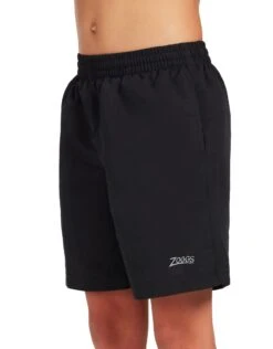 Zoggs Boys Penrith 15 Inch Swim Shorts - Black -Swim District zoggs boys penrith 15 shorts black 2